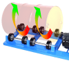 Stationary drum mixer