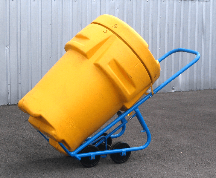 Custom 4-Wheel Drum Truck for 85-gallon salvage drum