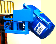 Forklift drum carrier with Bracket Assembly to handle rimless plastic drum or fiber drum