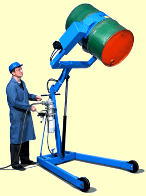 Hydra-lift drum carrier with 96" air power lift and tilt