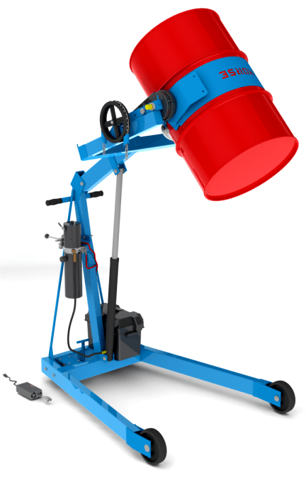 Hydra-Lift drum carrier with battery power lift - Model 400A-72-125