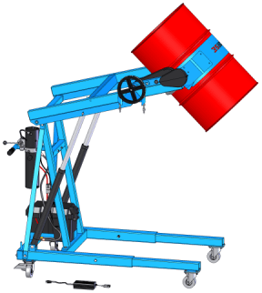 Heavy-Duty Hydra-Lift Karrier with DC power lift, but manual drum tilt control.