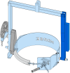 Counterweights to keep below-hook drum handler level