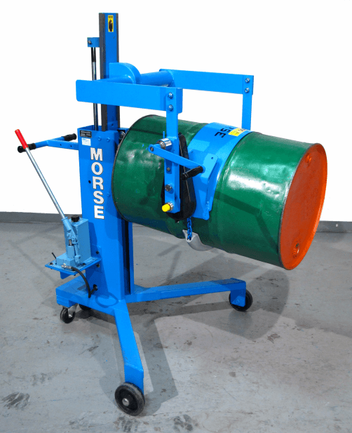Custom drum mover / pourer / palletizer Custom drum mover / pourer / palletizer with Hand Crank Tilt Control