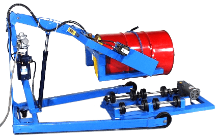 You can use an Omni-Lift Drum Racker to load your drum onto a Stationary Drum Roller