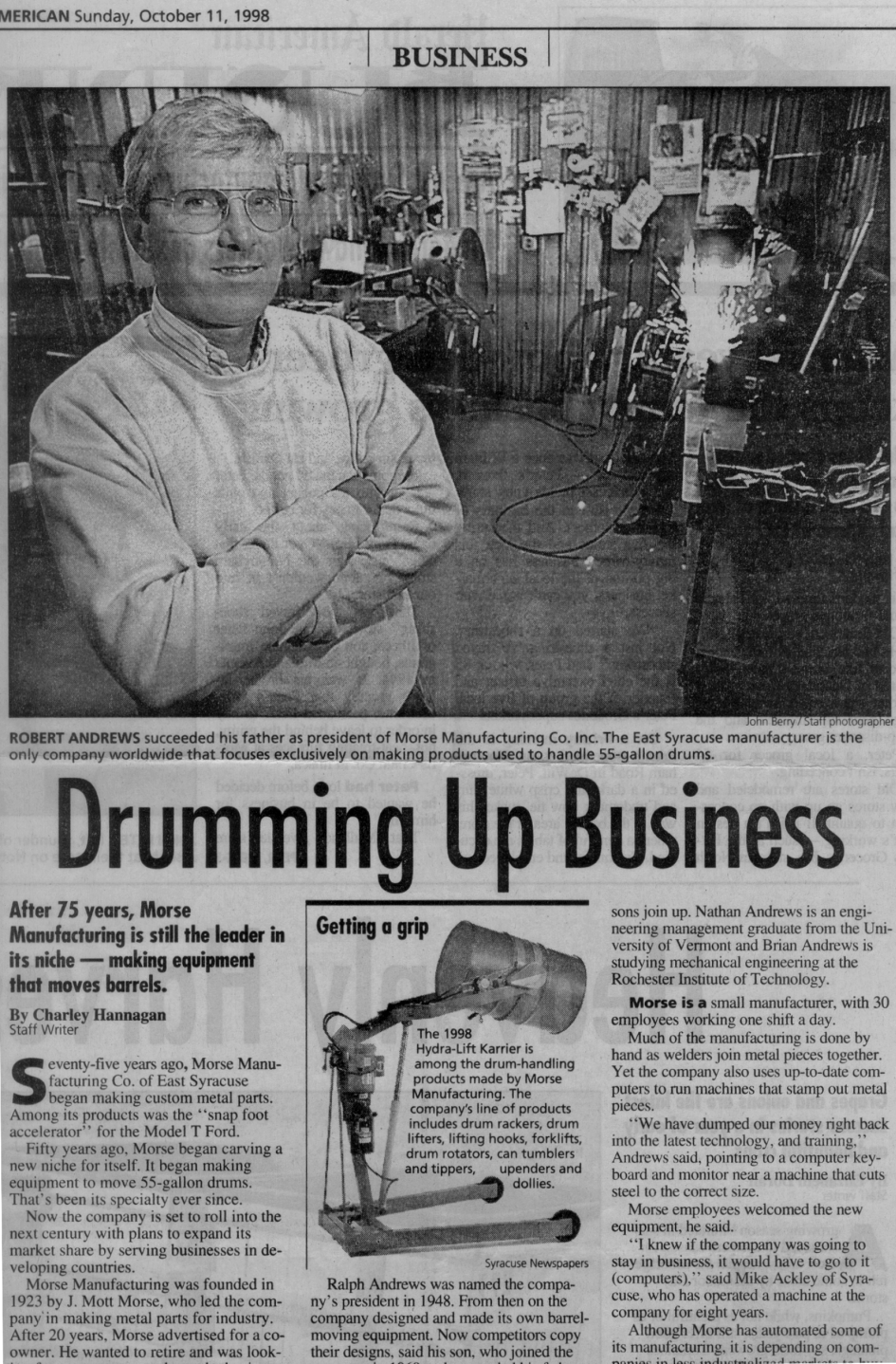 Morse News Article - Drumming Up Business