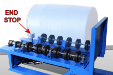 Option to roll plastic drum on Hydra-Lift Drum Rotator
