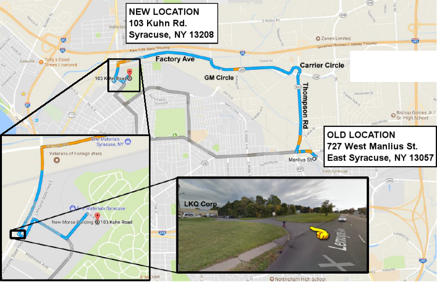 Morse Factory Map - Kuhn Rd, Syracuse, NY
