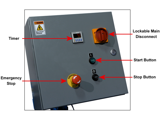 Electric Control Box for NON-Explosion-Proof drum tumbler